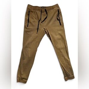 Brooklyn Cloth Tan Joggers with Black Accents